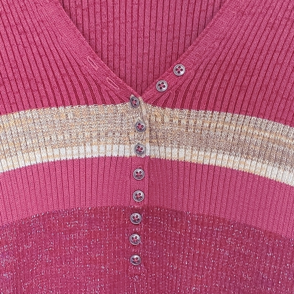 Free People Red Ribbed Top ASO Kelly Alrich on The Society Size S - Picture 7 of 10